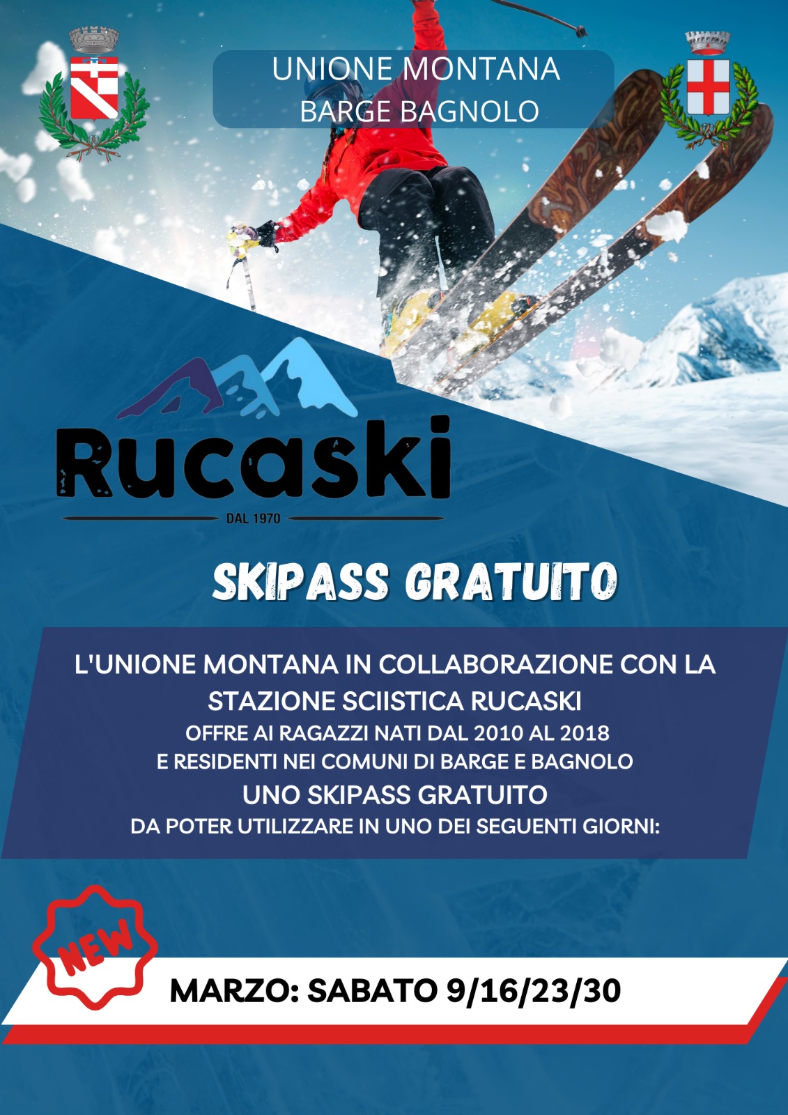 locandina prolungamento skipass gratuito